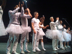 David Byrne and band at Olympia