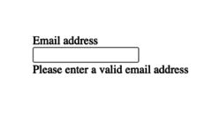 An email address input field with no default styles applied to it.-2