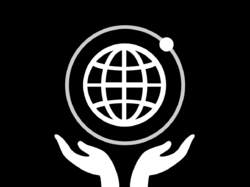 Global Design System logo image depicting two hands cradling a globe with an electron spinning in orbit