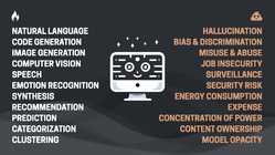 A list of AI superpowers contrasted with its risks and dangers