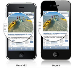 iPhone 4 vs iPhone 3GS display