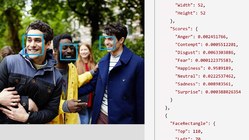 Microsoft's emotion API