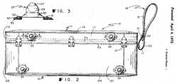 Drawing from 1972 patent application for "Rolling Luggage."