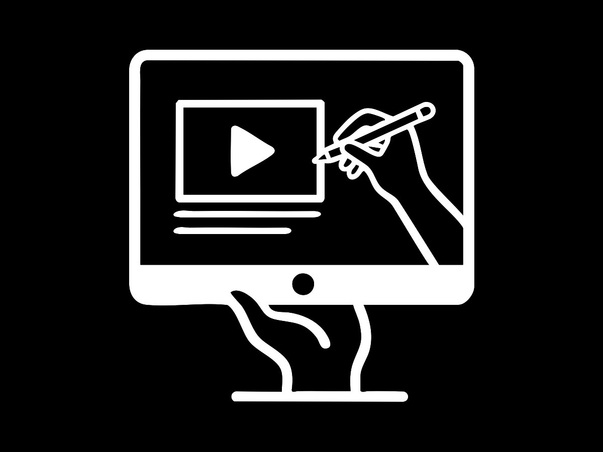 Promo illustration of a self-drawing interface