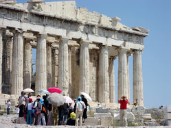 Acropolis - Parthenon umbrellas