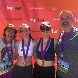 Cathleen, Veronika, Liza, Josh after Vineyard 5K in Southold, NY