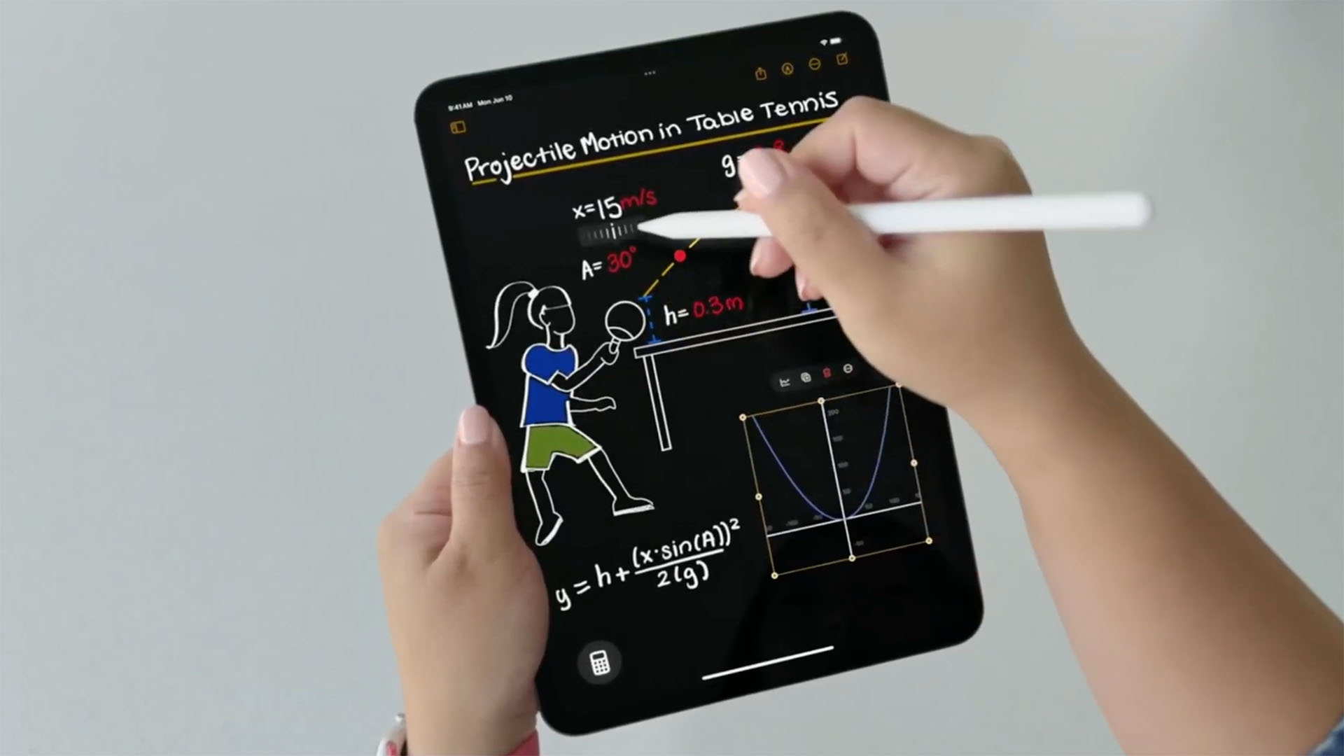 Demo of Math Notes in Calculator for iPad